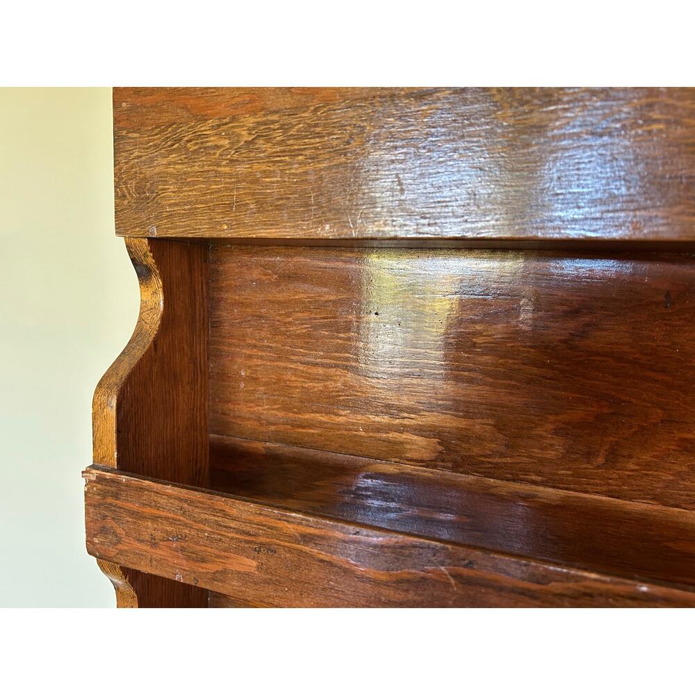 Vintage Wooden Wall Shelf Plate Rack | Rustic Wall Mounted Display Shelf - Picture 8 of 16